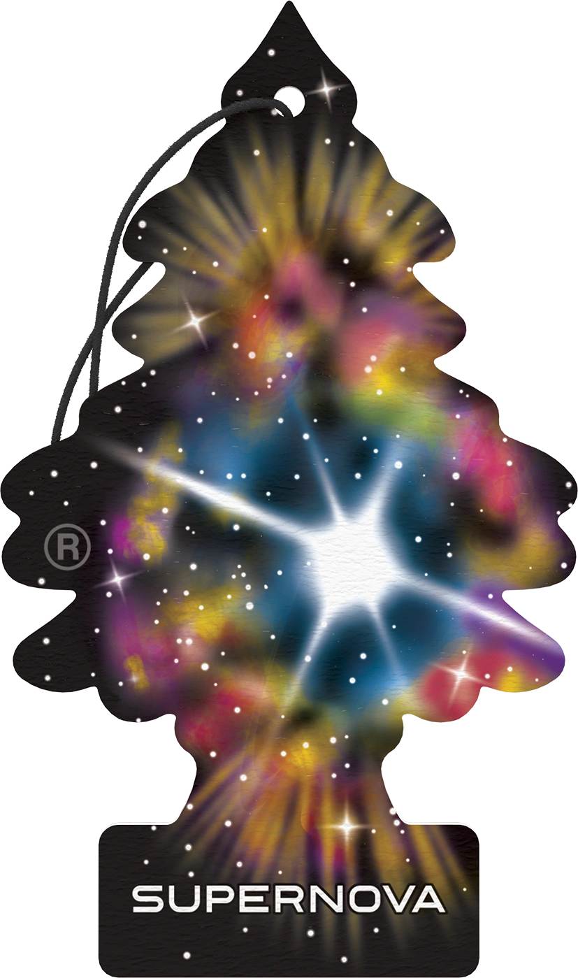 Colorful cosmic starburst with a sparkle on a black background.